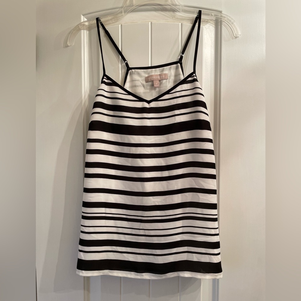 Black/white striped Banana Republic tank, size S